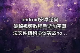 android安卓逆向破解视频教程手游加密算法文件结构协议实战hook