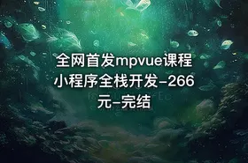 全网首发mpvue课程小程序全栈开发-266元-完结
