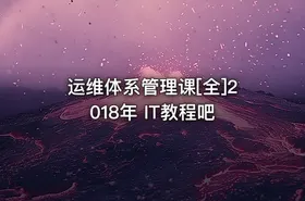 运维体系管理课[全]2018年 IT教程吧