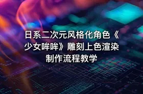 日系二次元风格化角色《少女哞哞》雕刻上色渲染制作流程教学