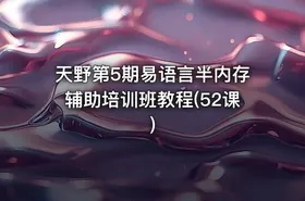 天野第5期易语言半内存辅助培训班教程(52课)