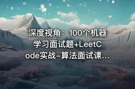 深度视角：100个机器学习面试题+LeetCode实战-算法面试课-第四期-附源码资料