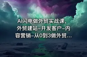 AI闪电做外贸实战课，外贸建站-开发客户-内容营销-从0到3做外贸AI（更新）