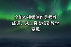 全能AI视频创作导师养成课，从工具实操到教学变现 - getfromcode