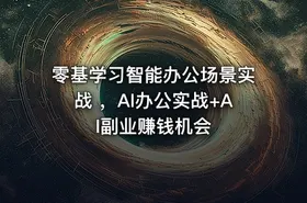 零基学习智能办公场景实战 ，AI办公实战+AI副业赚钱机会