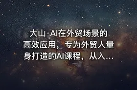 大山·AI在外贸场景的高效应用，专为外贸人量身打造的AI课程，从入门到进阶