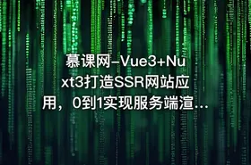 慕课网-Vue3+Nuxt3打造SSR网站应用，0到1实现服务端渲染(完结)