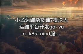 小乙运维杂货铺7模块大运维平台开发go-vue-k8s-cicd服务树监控