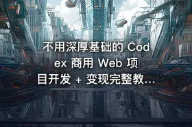 不用深厚基础的 Codex 商用 Web 项目开发 + 变现完整教学包