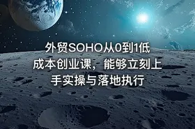 外贸SOHO从0到1低成本创业课，能够立刻上手实操与落地执行