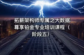 拓薪架构师专属之大数据尊享铂金专业培训课程（阶段五） - getfromcode