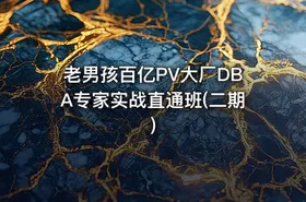 老男孩百亿PV大厂DBA专家实战直通班(二期)