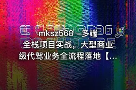 mksz568 -多端全栈项目实战，大型商业级代驾业务全流程落地【完结】价值1299元 无秘