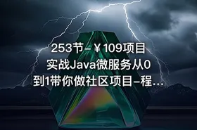 253节-￥109项目实战Java微服务从0到1带你做社区项目-程序员鸡翅