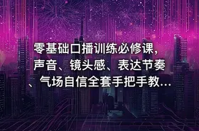 零基础口播训练必修课，声音、镜头感、表达节奏、气场自信全套手把手教学 - getfromcode