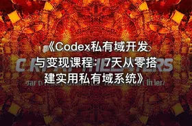 《Codex私有域开发与变现课程：7天从零搭建实用私有域系统》