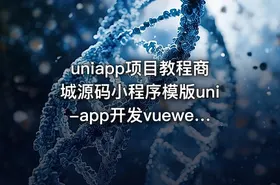 uniapp项目教程商城源码小程序模版uni-app开发vueweb前端h5