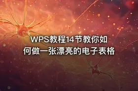 WPS教程14节教你如何做一张漂亮的电子表格