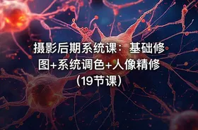 摄影后期系统课：基础修图+系统调色+人像精修（19节课）