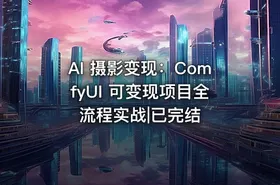 AI 摄影变现：ComfyUI 可变现项目全流程实战|已完结