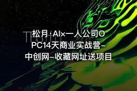 松月·AI×一人公司OPC14天商业实战营-中创网-收藏网址送项目