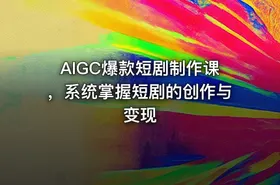 AIGC爆款短剧制作课，系统掌握短剧的创作与变现