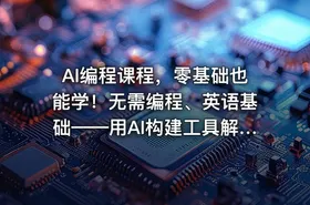 AI编程课程，零基础也能学！无需编程、英语基础——用AI构建工具解决难题，全程实操演练（更新至6月）