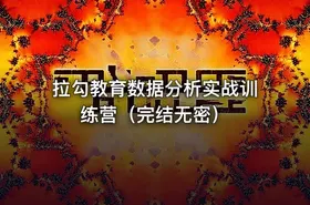 拉勾教育数据分析实战训练营（完结无密）