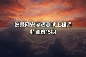 蚁景网安渗透测试工程师特训班15期