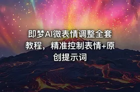 即梦AI微表情调整全套教程，精准控制表情+原创提示词