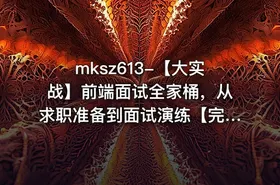 mksz613-【大实战】前端面试全家桶，从求职准备到面试演练【完结】