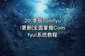 20 李辰comfyui更新|全面掌握Comfyui系统教程 - getfromcode