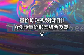 量价原理视频|课件|10经典量价形态组合及意义 - getfromcode