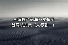 AI编程产品海外发布实战导航方案（从零到一）