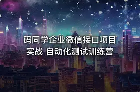 码同学企业微信接口项目实战 自动化测试训练营