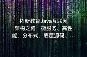拓新教育Java互联网架构之路：微服务、高性能、分布式、底层源码、高并发——含源码课程资料
