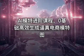 AI模特进阶课程，0基础高效生成逼真电商模特图