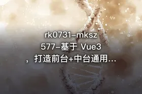 mksz577-基于 Vue3 ，打造前台+中台通用提效解决方案[完结]
