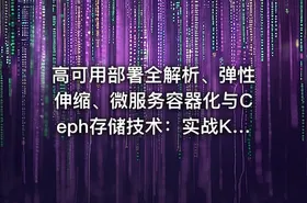 高可用部署全解析、弹性伸缩、微服务容器化与Ceph存储技术：实战Kubernetes运维架构师