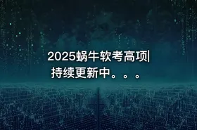 2025蜗牛软考高项|持续更新中。。。