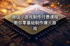 微信小游戏制作付费课程 教你零基础制作爆火游戏