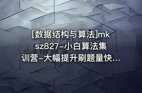 [数据结构与算法]mksz827-小白算法集训营-大幅提升刷题量快速逃离新手区 - getfromcode