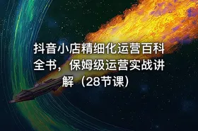 抖音小店精细化运营百科全书，保姆级运营实战讲解（28节课）