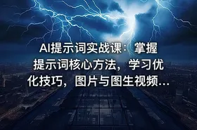 AI提示词实战课：掌握提示词核心方法，学习优化技巧，图片与图生视频实操演练