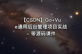 【CSDN】Go+Vue通用后台管理项目实战 - 带源码课件