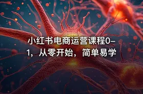 小红书电商运营课程0-1，从零开始，简单易学