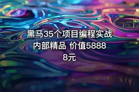 黑马35个项目编程实战内部精品 价值58888元