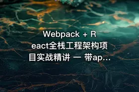 Webpack + React全栈工程架构项目实战精讲 一 带api