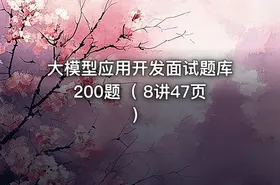 大模型应用开发面试题库200题（ 8讲47页 ）