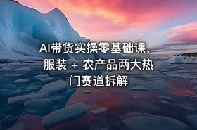 AI带货实操零基础课，服装 + 农产品两大热门赛道拆解 - getfromcode